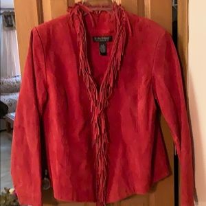 Red Suede Leather Jacket